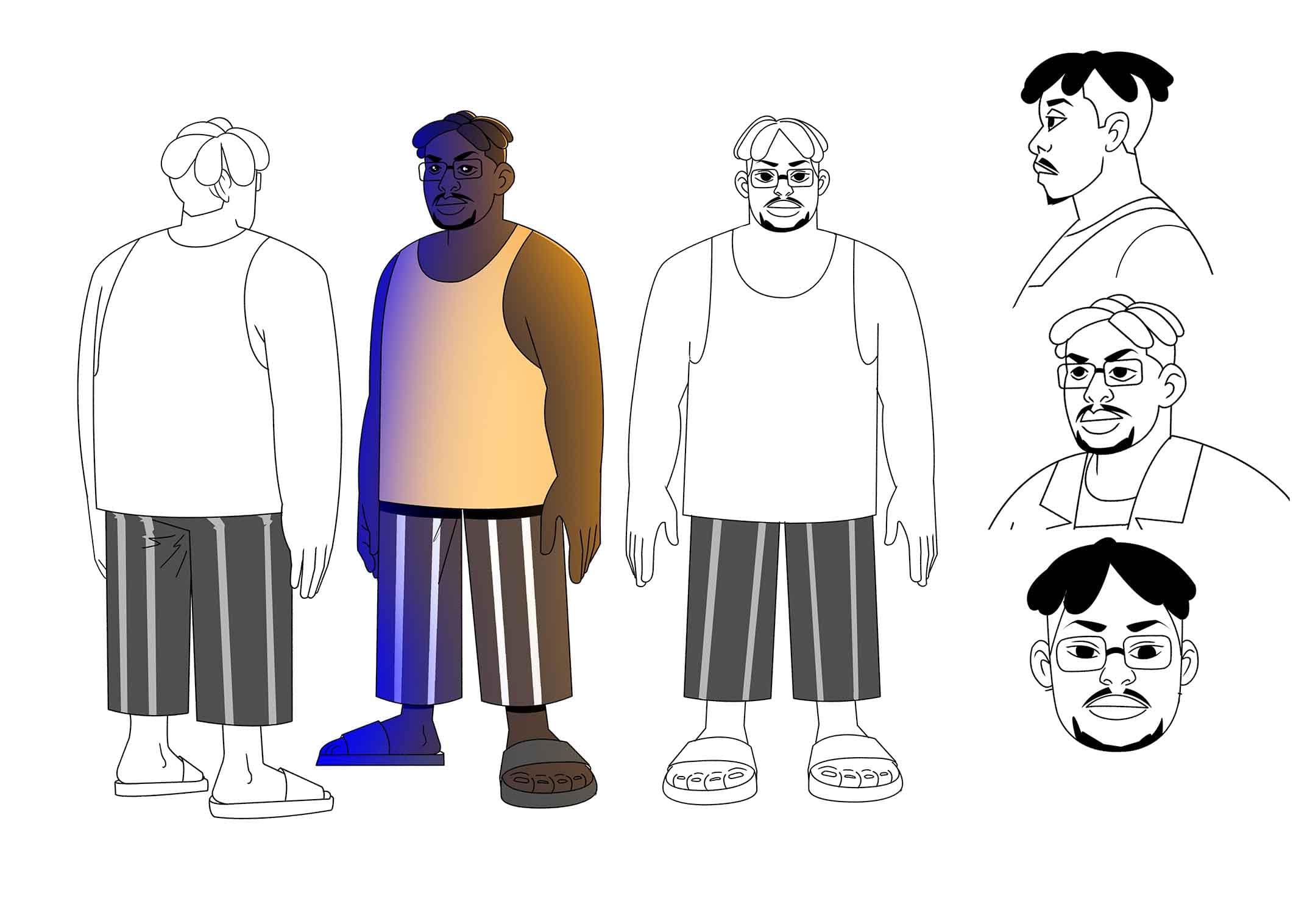 Glistening character turns Seq 3